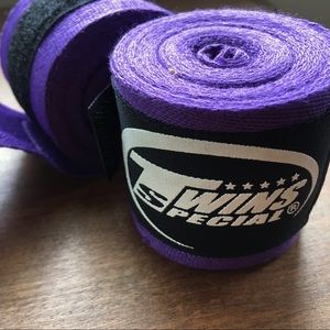 Twins purple hand wraps